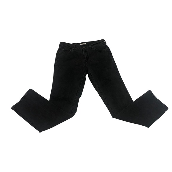 Levi's Denim - Levi Strauss 505 Straight Leg Jeans Black Denim Womens 12L W31 L34 Black Tab